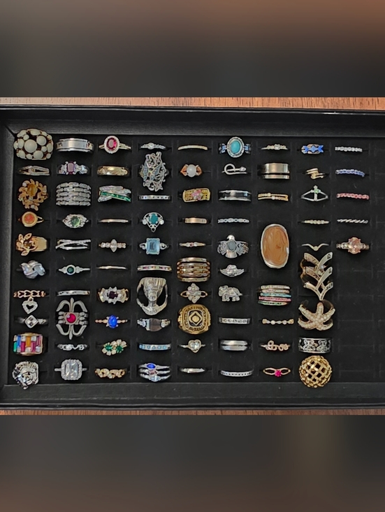 Avon Jewelry - 83 Piece Vintage Costume Ring Lot Bundle Estate